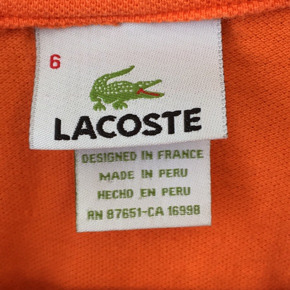 Lacoste Men's Orange Polo Shirt - Picture 6 of 6